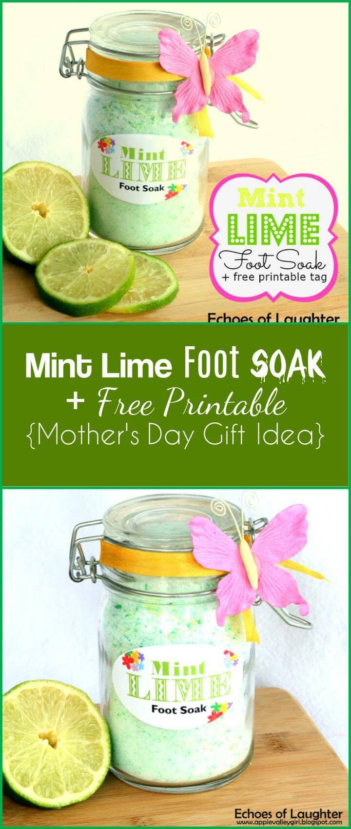 easy mint line foot soak with free printable